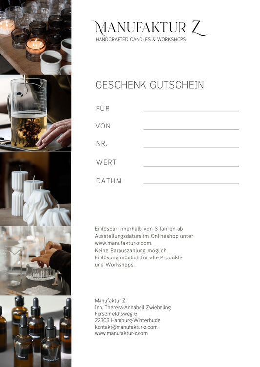 Geschenk Gutschein